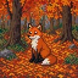 Pixel art style: fox generated by AI